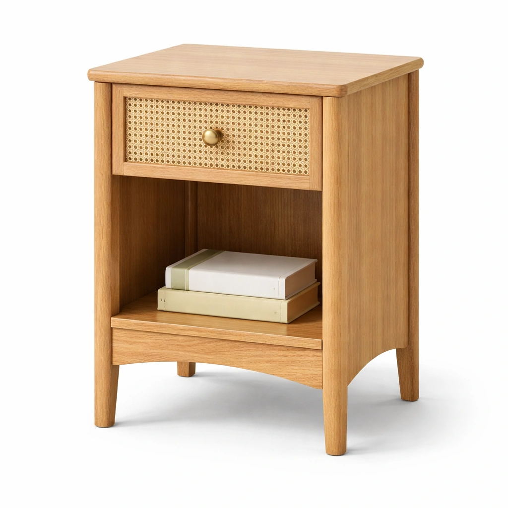 mesita de noche con cajon y estante abierto-dwellirae